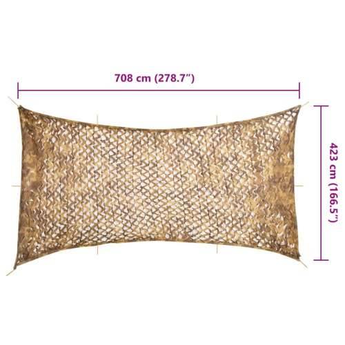 Kamuflažna mreža s torbom za pohranu 708 x 423 m boja pijeska - Pijesak 708 x 423 cm Cijena