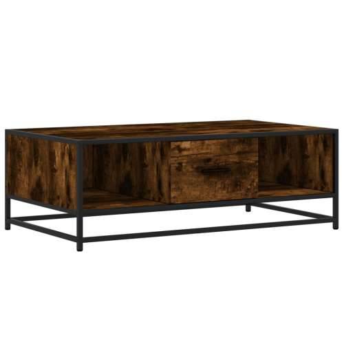 Stolić za kavu boja hrasta 100x57x35 cm od drva i metala - Dimljeni hrast 1 Cijena