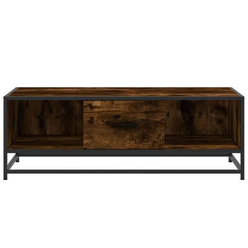 Stolić za kavu boja hrasta 100x57x35 cm od drva i metala - Dimljeni hrast 1 Cijena