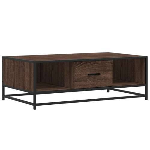 Stolić za kavu boja smeđeg hrasta 100x57x35 cm od drva i metala - Smeđi hrast 1 Cijena