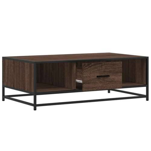 Stolić za kavu boja smeđeg hrasta 100x57x35 cm od drva i metala - Smeđi hrast 1 Cijena