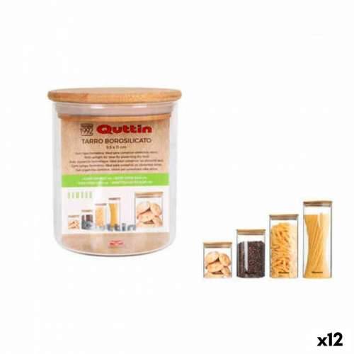 Čamac Quttin Borosilikatno staklo Bambus Silikon 500 ml 9,5 x 9,5 x 11,5 cm (12 kom.) (9,5 x 11 cm) Cijena