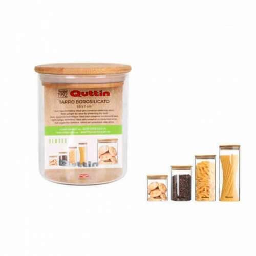 Čamac Quttin Borosilikatno staklo Bambus Silikon 500 ml 9,5 x 9,5 x 11,5 cm (12 kom.) (9,5 x 11 cm) Cijena