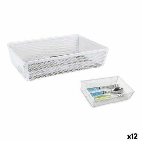 Organizator Pribora za Jelo Confortime Metal Bijela 21,8 x 15,24 x 5,2 cm (12 kom.) Cijena