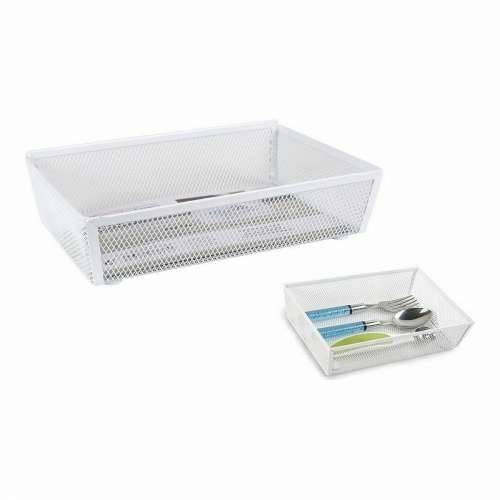 Organizator Pribora za Jelo Confortime Metal Bijela 21,8 x 15,24 x 5,2 cm (12 kom.) Cijena