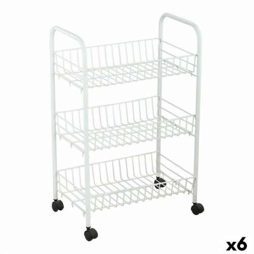 Kolica za Povrće Confortime Bijela Metal 3 Police 40 x 26 x 62 cm (6 kom.) Cijena