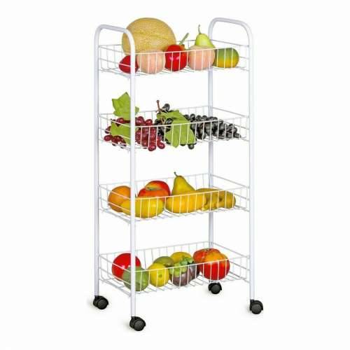 Kolica za Povrće Confortime Bijela Metal 4 Police 36 x 26,5 x 86 cm (5 kom.) Cijena