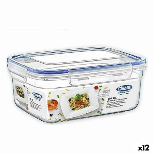 Hermetička Kutija za Ručak Dem Pravokutno 800 ml 17 x 13 x 8 cm (12 kom.) Cijena