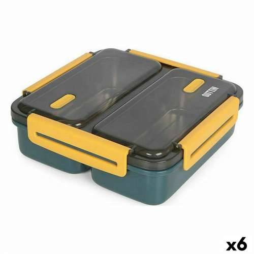 Hermetička Kutija za Ručak ThermoSport Dvostruki Čelik Plastika 19,8 x 19,8 x 6,3 cm (6 kom.) Cijena