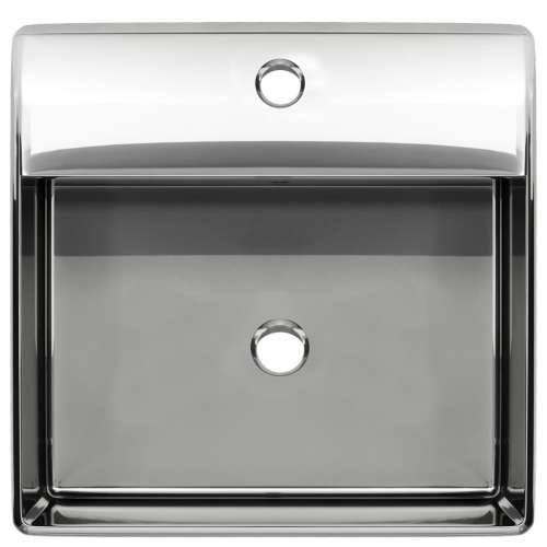 Umivaonik sa zaštitom od prelijevanja 41x41x15 cm keramički srebrni Cijena