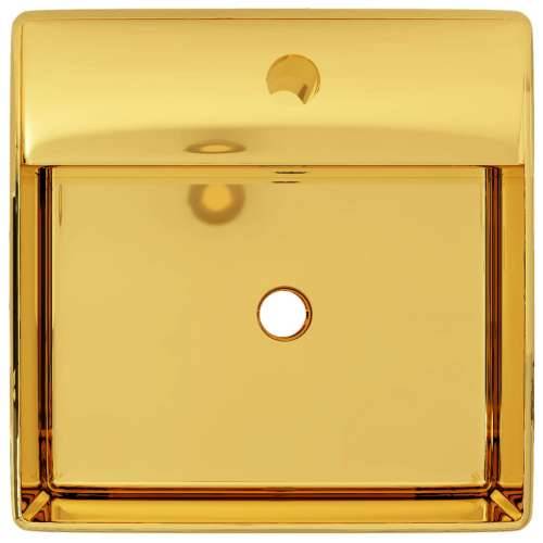 Umivaonik sa zaštitom od prelijevanja 41x41x15 cm keramički zlatni Cijena
