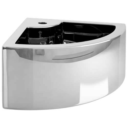Umivaonik sa zaštitom od prelijevanja 45x32x12,5 cm keramički srebrni Cijena