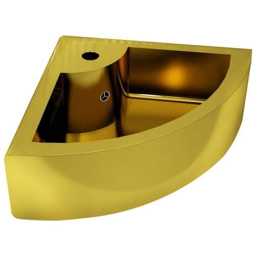 Umivaonik sa zaštitom od prelijevanja 45x32x12,5 cm keramički zlatni Cijena