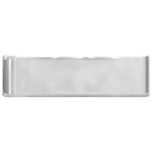 Umivaonik s otvorom za slavinu 48x37x13,5 cm keramički srebrni Cijena