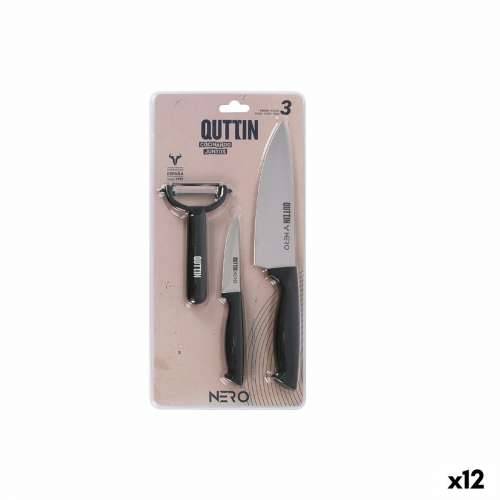 Kuhinjski Set Quttin Nero Crna 3 Dijelovi (12 kom.) Cijena