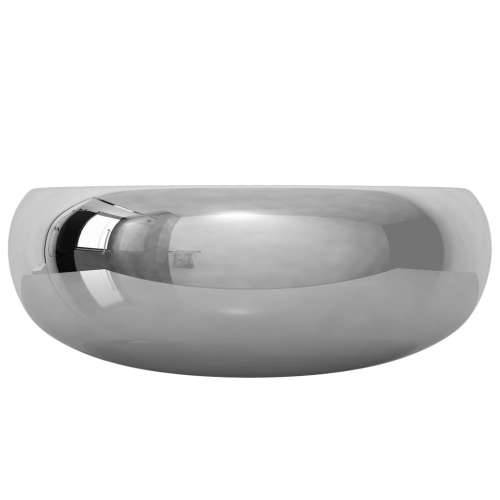 Umivaonik 40 x 15 cm keramički srebrni Cijena