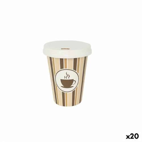 Set Čaša Algon S poklopcem Jednokratne Kava Karton 8 Dijelovi 220 ml (20 kom.) Cijena