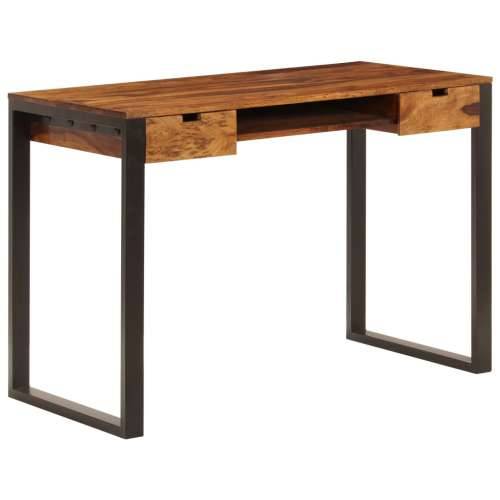 Radni stol od masivnog drva šišama i čelika 110 x 55 x 78 cm