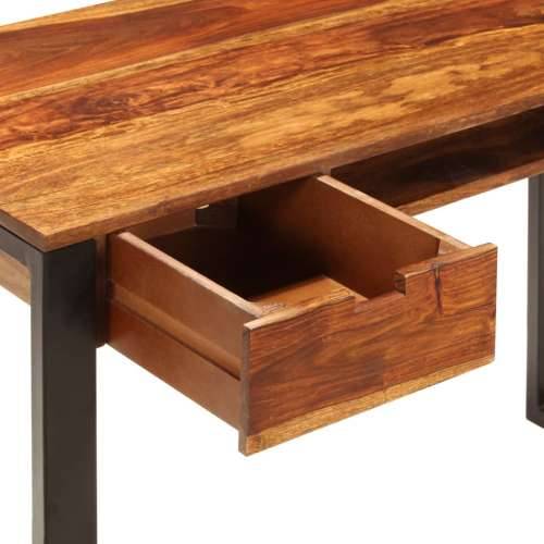 Radni stol od masivnog drva šišama i čelika 110 x 55 x 78 cm Cijena