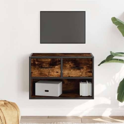 TV ormarić boja dimljenog hrasta 60x31x39,5 cm drveni i metal - Dimljeni hrast 1 60 cm Cijena