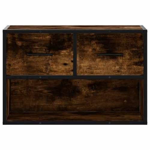 TV ormarić boja dimljenog hrasta 60x31x39,5 cm drveni i metal - Dimljeni hrast 1 60 cm Cijena