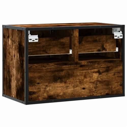 TV ormarić boja dimljenog hrasta 60x31x39,5 cm drveni i metal - Dimljeni hrast 1 60 cm Cijena