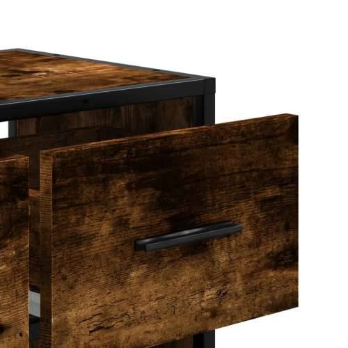 TV ormarić boja dimljenog hrasta 60x31x39,5 cm drveni i metal - Dimljeni hrast 1 60 cm Cijena