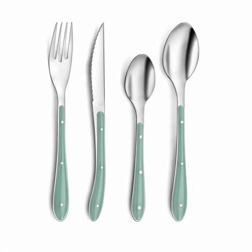 Set Pribora za Jelo Amefa Bistro Zelena Metal 24 Dijelovi Cijena