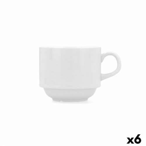 Šalica za Čaj Bidasoa Glacial Bijela Keramika 250 ml (6 kom.) (Pack 6x) Cijena