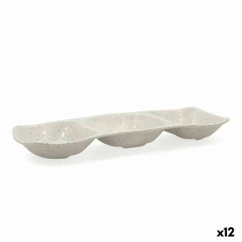 Pladanj za aperitive Bidasoa Ikonic Siva Plastika Melamin 28,6 x 10,9 x 3,1 cm (12 kom.) (Pack 12x) Cijena