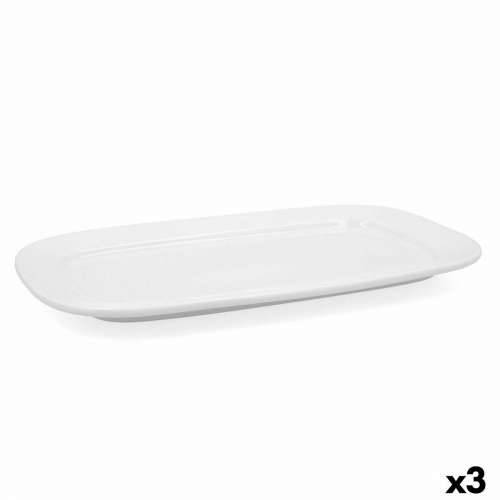 Posuda za Pečenje Bidasoa Glacial Bijela Keramika 36 x 21 cm (3 kom.) (Pack 3x) Cijena