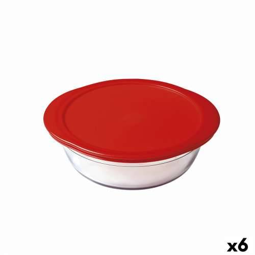 Okrugla Kutija za Ručak s Poklopcem Ô Cuisine Cook&store Ocu Crvena 2,3 L 27 x 24 x 8 cm Staklo Silikon (6 kom.) Cijena