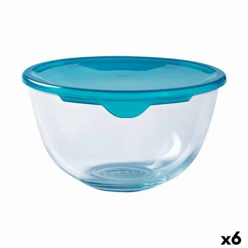 Okrugla Kutija za Ručak s Poklopcem Pyrex Cook & Store Plava 15 x 15 x 8 cm 500 ml Silikon Staklo (6 kom.) Cijena