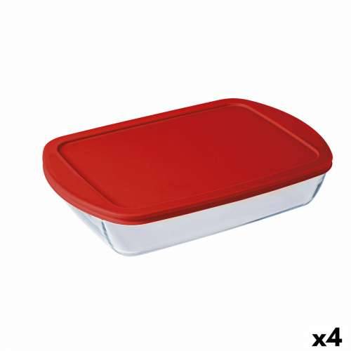Pravokutna Kutija za Ručak s Poklopcem Ô Cuisine Cook&store Ocu Providan Staklo Silikon 4,5 L (4 kom.) Cijena
