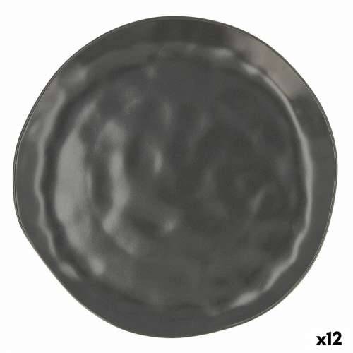 Plakans šķīvis Bidasoa Cosmos Keramika Crna (Ø 26 cm) (12 kom.) Cijena