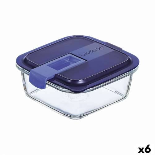 Hermetička Kutija za Ručak Luminarc Easy Box Plava Staklo (760 ml) (6 kom.) Cijena