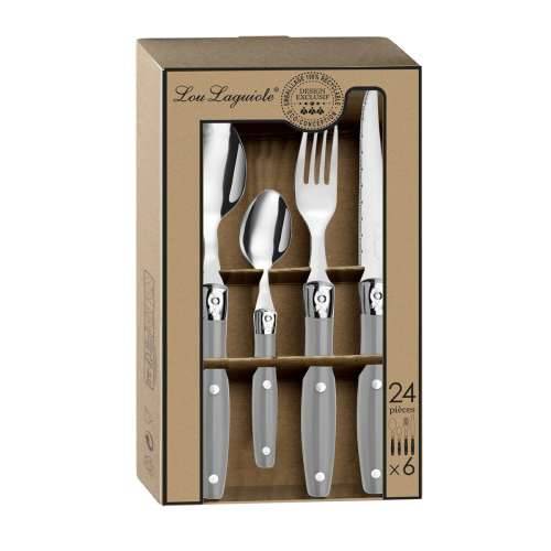 Set Pribora za Jelo Lou Laguiole Comptoir Siva Metal 24 Dijelovi Cijena
