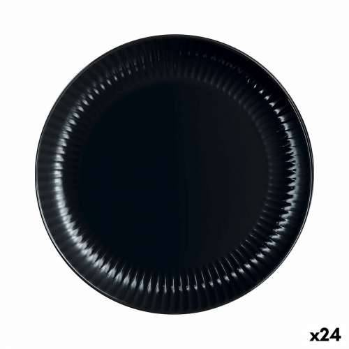 Plakans šķīvis Luminarc Cottage Crna Staklo 25 cm (24 kom.) Cijena