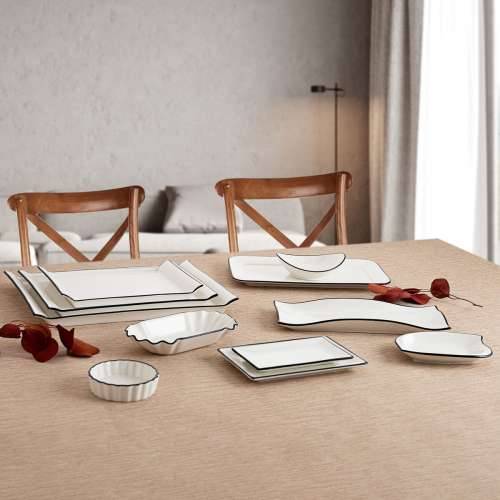 Pladanj za aperitive Quid Gastro Bijela Crna Keramika 10,5 x 3 cm (12 kom.) Cijena