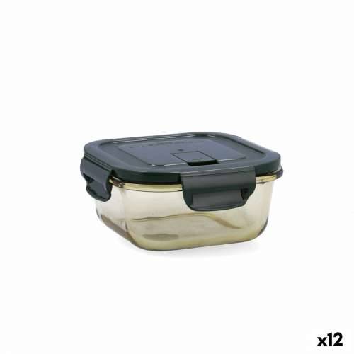 Hermetička Kutija za Ručak Bidasoa Infinity Kvadratno 520 ml Rumena Staklo (12 kom.) Cijena
