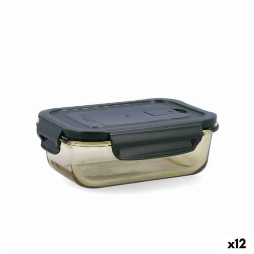 Hermetička Kutija za Ručak Bidasoa Infinity Pravokutno 630 ml Rumena Staklo (12 kom.) Cijena