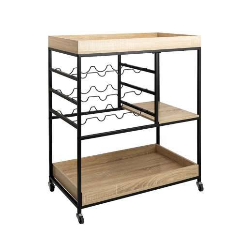 Stāvu plaukts virtuvei Vinthera Moa Stalak za boce Crna Metal 75 x 40 x 91,5 cm Cijena