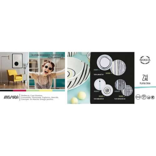 Plakans šķīvis Bidasoa Zigzag Pisana Keramika Ø 26,5 cm (12 kom.) Cijena