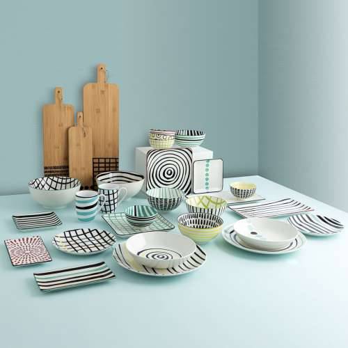 Set Zdjela Bidasoa Zigzag Pisana Keramika 15 x 15 x 7,3 cm (2 Dijelovi) Cijena