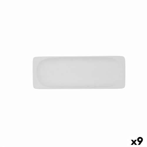 Pladanj za aperitive Bidasoa Fosil Bijela Keramika Alumina 25,6 x 9,1 x 2,3 cm (9 kom.) Cijena