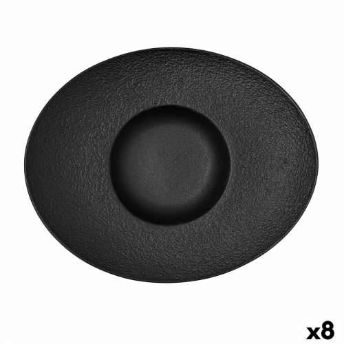 Duboki Tanjur Bidasoa Fosil Crna Keramika ovalno 27,3 x 22,2 x 5,7 cm (8 kom.) Cijena