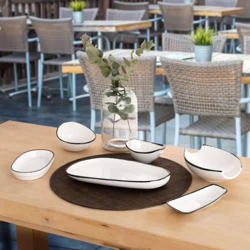Zdjela Ariane Vital Filo Bijela Crna Keramika 12,5 cm (8 kom.) Cijena