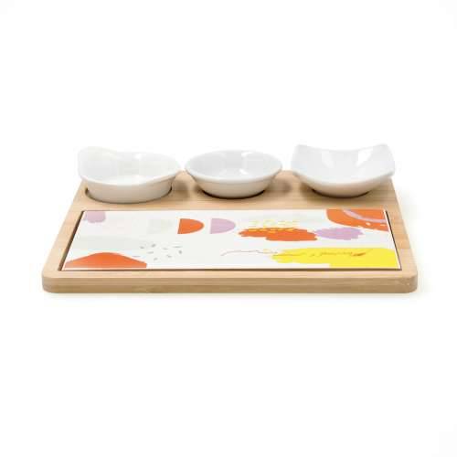 Set za posluživanje Quid Kaleido Pisana Drvo 23 x 19,5 x 3,5 cm 5 Dijelovi Cijena