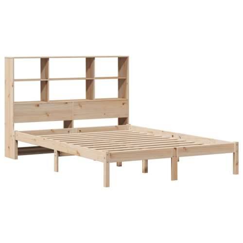Krevet s regalom za knjige bez madraca 140x190 cm od borovine Prirodna 140 x 190 cm Cijena