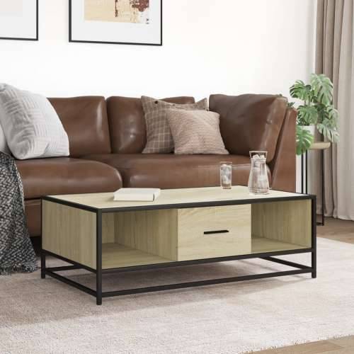 Stolić za kavu boja hrasta sonome 100x57x35 cm od drva i metala - sonoma hrast 1 Cijena